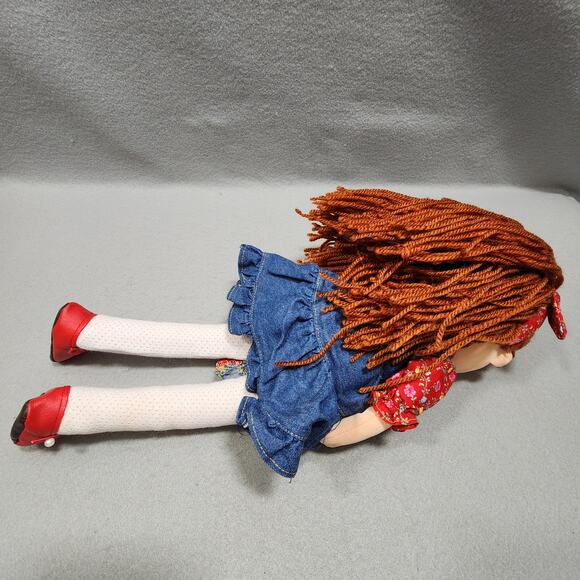 Ty Beanie & Fine Toy Soft Sculpted Plush Dolls Face Body Curly Red Haired Denim - Picture 14 of 16